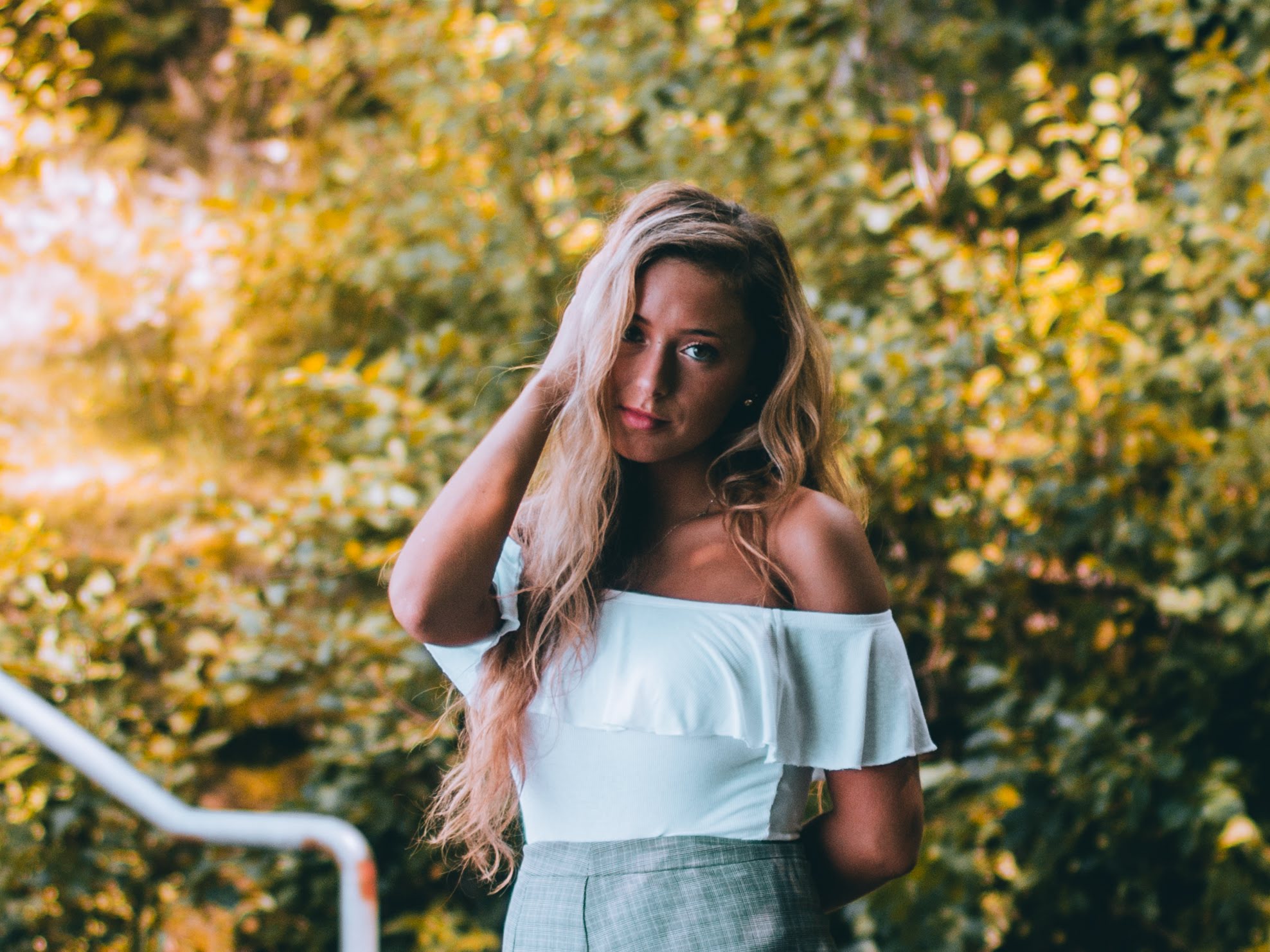 Poses de sesión de fotos de otoño