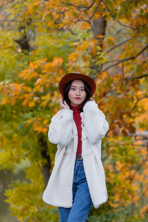White Teddy Coat | Pettite Model |Photoshootshoot ijyoyo