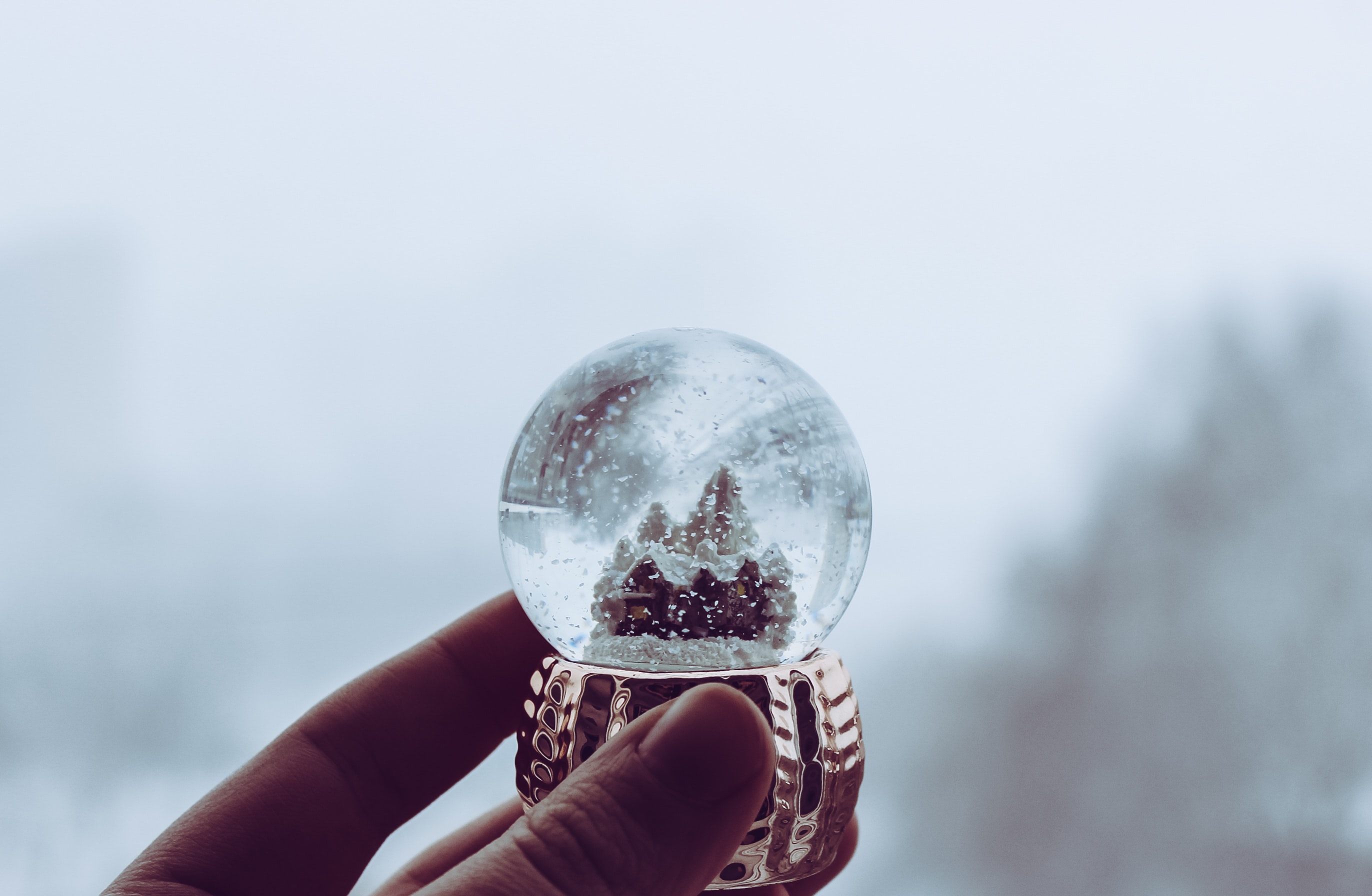 Snow globe winter prop