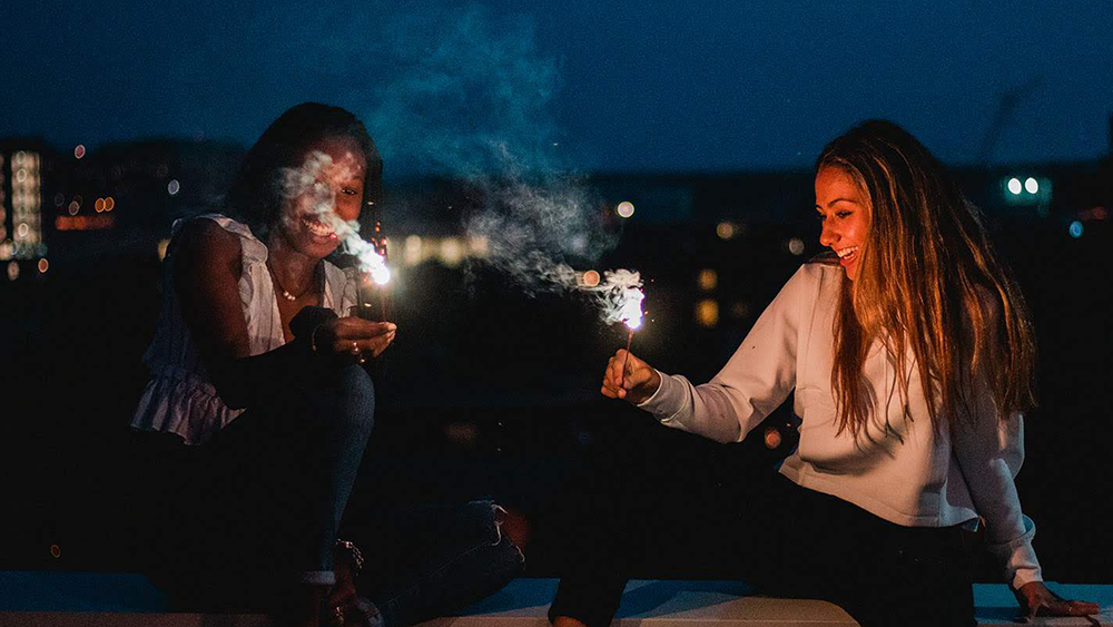 Girls with sparklers, blue hour photoshoot, model call madison wi, blue hour photoshoot, best photographer madison wi, top photographer