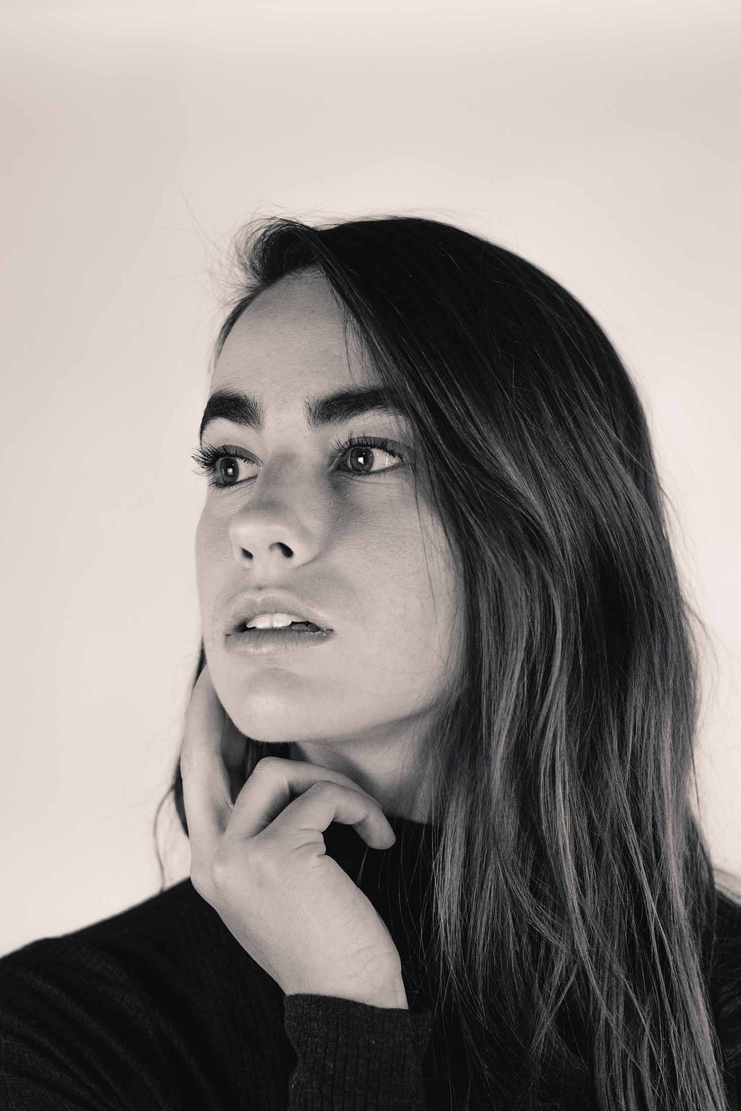 Julia looking in studio