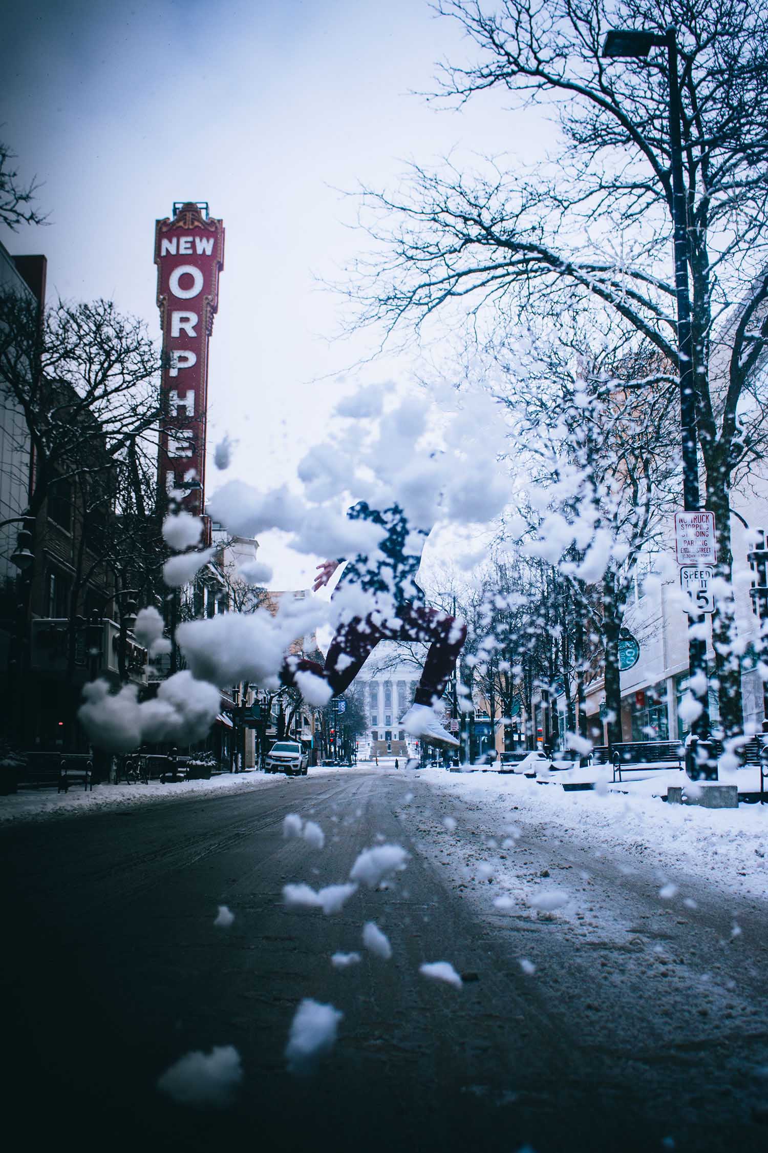 State Street Winter jumping ethan