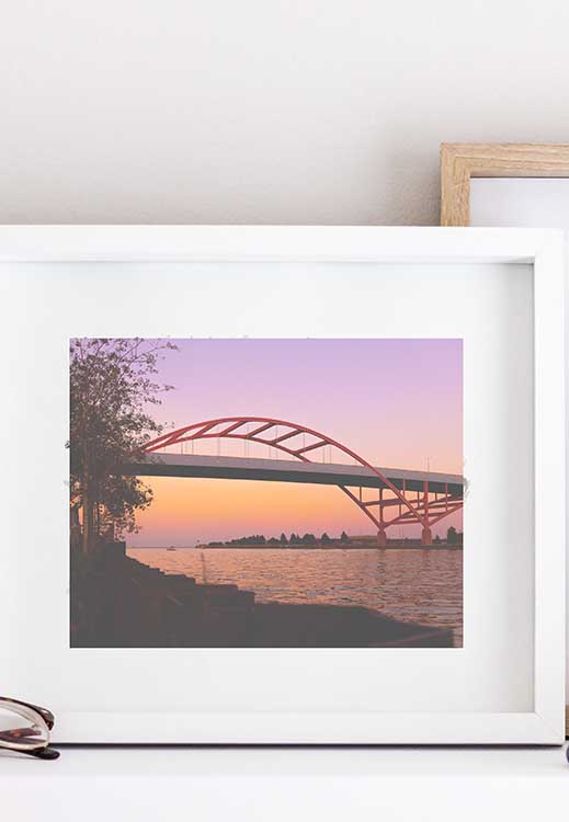 Hoan Bridge Wall Décor | Midwestern Artists |  | 24x36 wall art print | Canvas Wall Art