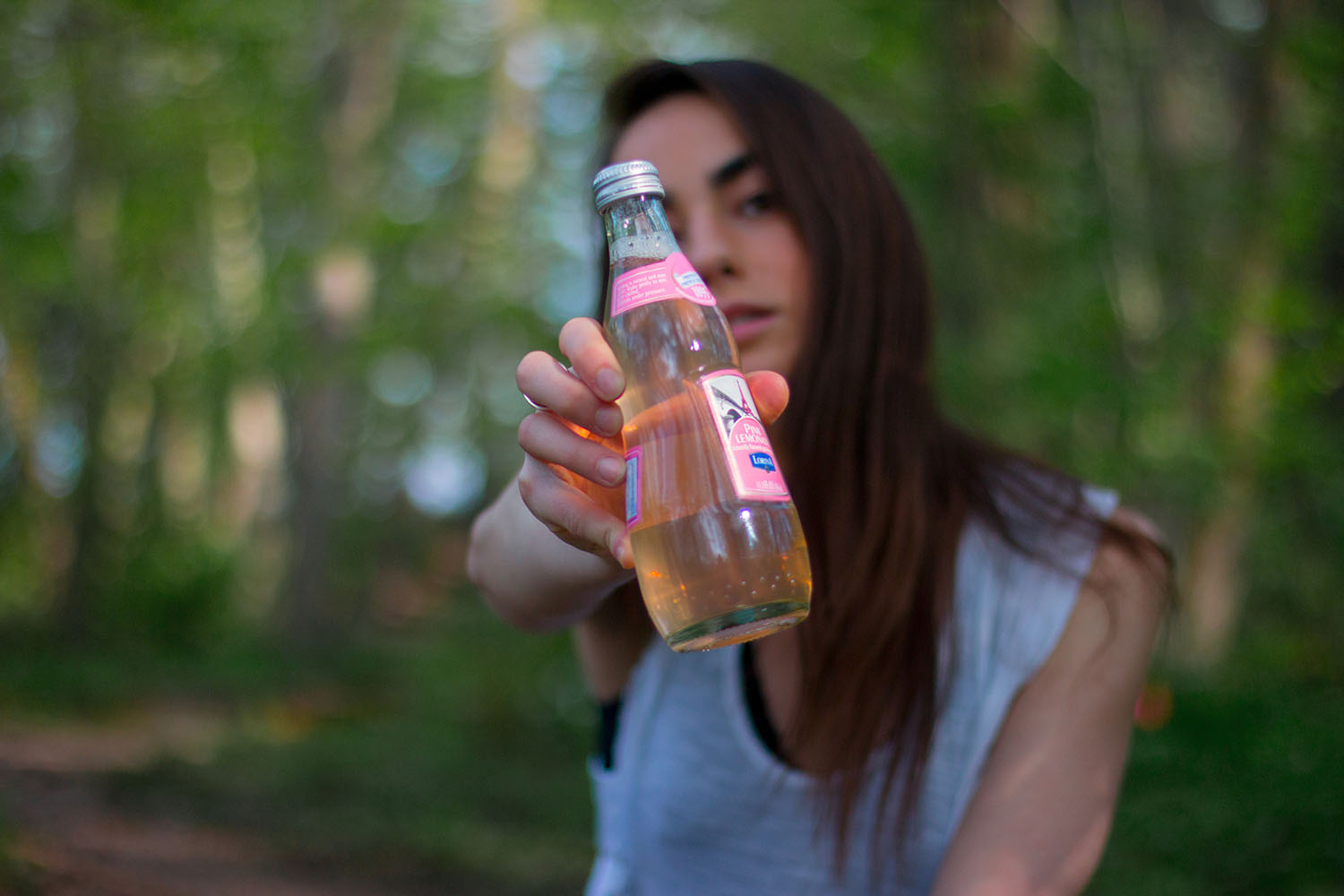 Julia Schiller holding Lorina Sparkling Soda